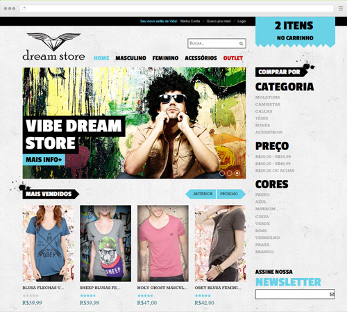 Criação de sites de Produtos - Dream Store
